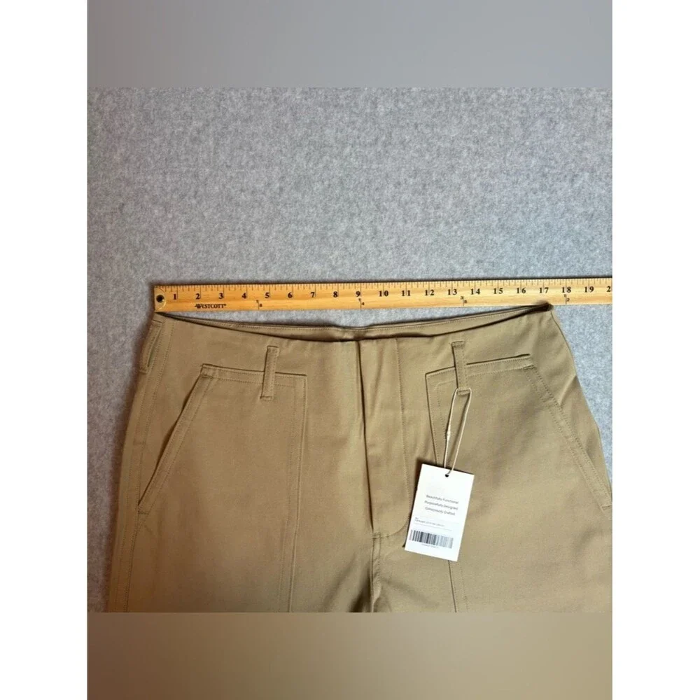NEW Everlane Wide Leg Crop Utility Pants Size 14 Khaki 26.5